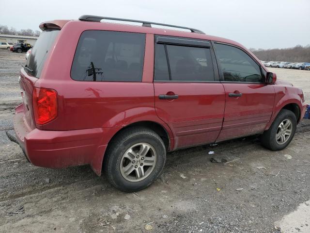 2HKYF18594H542889 - 2004 HONDA PILOT EXL RED photo 3