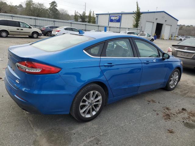 3FA6P0HD0LR142940 - 2020 FORD FUSION SE BLUE photo 3