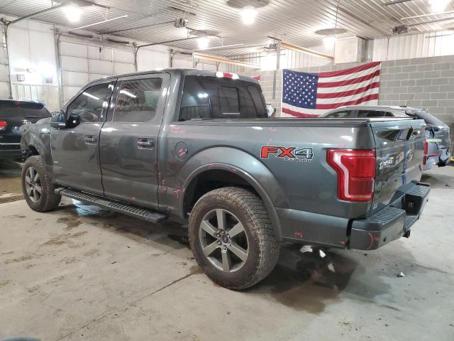 1FTEW1EG9FFA69517 - 2015 FORD F150 SUPERCREW GRAY photo 2