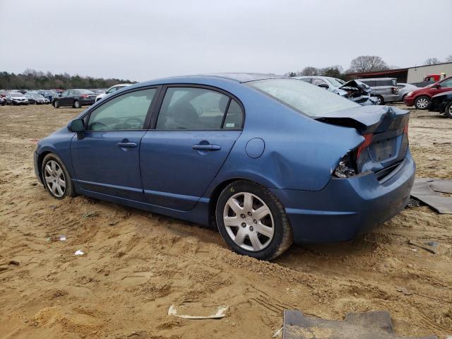 1HGFA16537L053091 - 2007 HONDA CIVIC LX BLUE photo 2