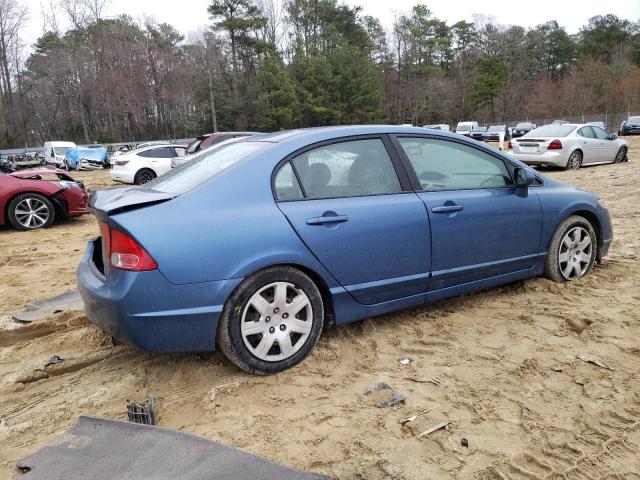 1HGFA16537L053091 - 2007 HONDA CIVIC LX BLUE photo 3