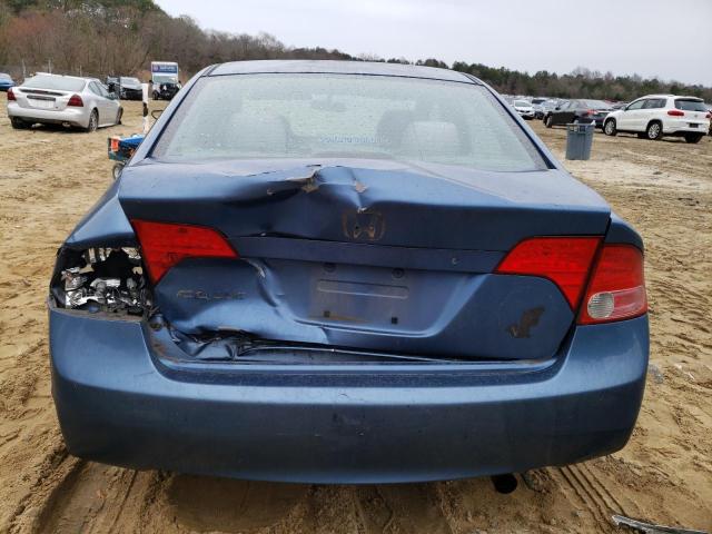 1HGFA16537L053091 - 2007 HONDA CIVIC LX BLUE photo 6