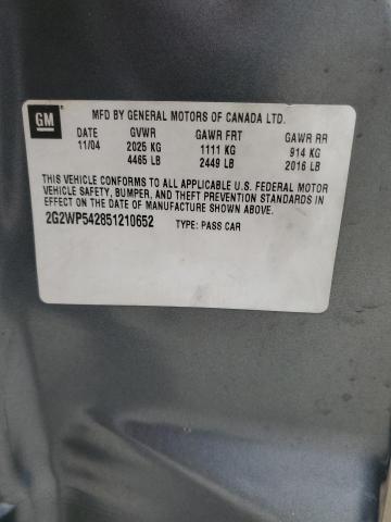 2G2WP542851210652 - 2005 PONTIAC GRAND PRIX 灰色 照片 12