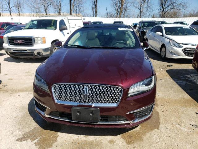 3LN6L5E96HR625001 - 2017 LINCOLN MKZ RESERVE ბურგუნდია ფოტო 5