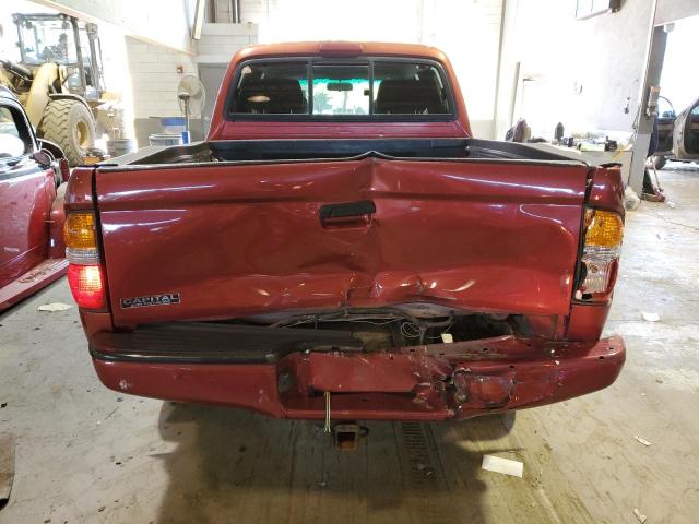 5TEGN92N52Z064244 - 2002 TOYOTA TACOMA DOUBLE CAB PRERUNNER RED photo 6