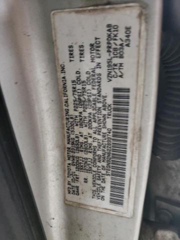 5TEGN92N62Z899740 - 2002 TOYOTA TACOMA DOUBLE CAB PRERUNNER SILVER photo 13