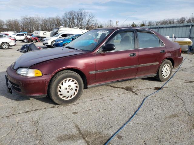 1HGEG8550NL016243 - 1992 HONDA CIVIC LX RED photo 1