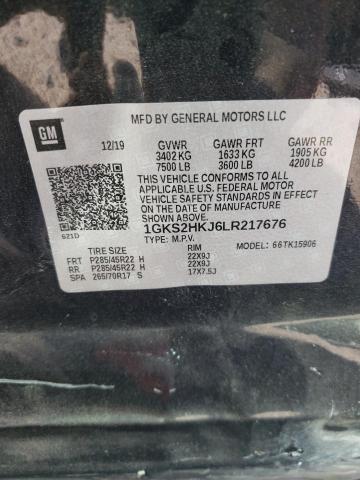 1GKS2HKJ6LR217676 - 2020 GMC YUKON XL DENALI BLACK photo 13