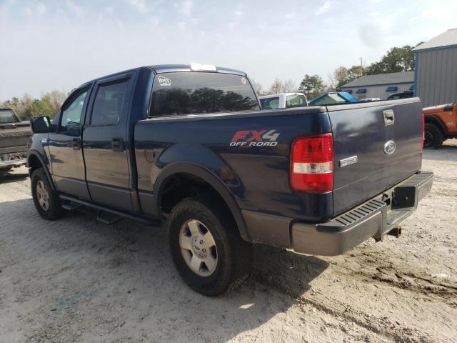 1FTPW14555FB53454 - 2005 FORD F150 SUPERCREW BLUE photo 2