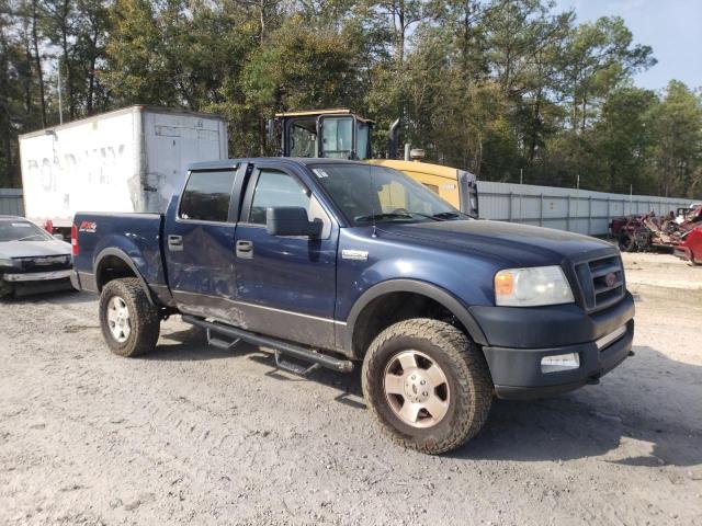 1FTPW14555FB53454 - 2005 FORD F150 SUPERCREW BLUE photo 4