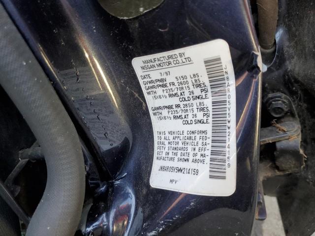 JN8AR05Y5WW214159 - 1998 NISSAN PATHFINDER LE 蓝色 照片 12