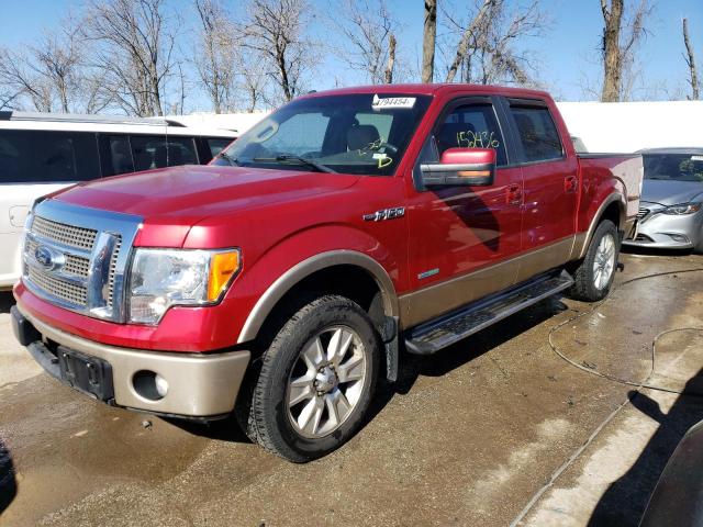 1FTFW1CT5CKD60670 - 2012 FORD F150 SUPERCREW RED photo 1