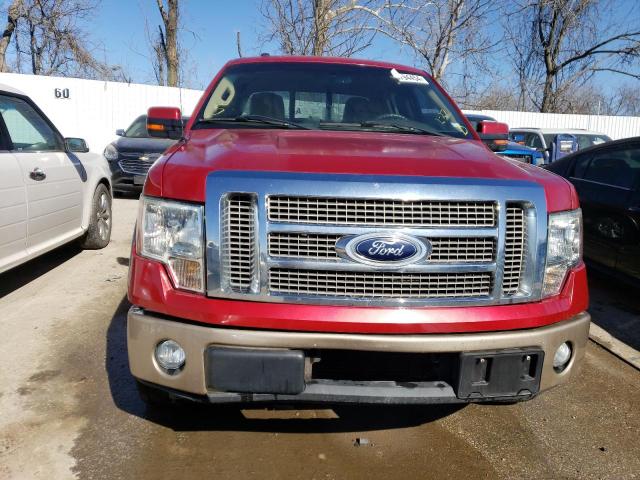 1FTFW1CT5CKD60670 - 2012 FORD F150 SUPERCREW RED photo 5