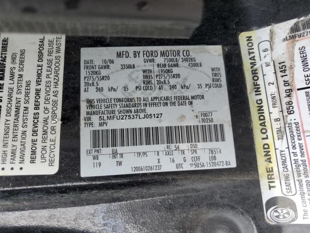 5LMFU27537LJ05127 - 2007 LINCOLN NAVIGATOR შავი ფოტო 13