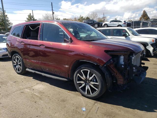 5FNYF6H61NB029755 - 2022 HONDA PILOT TOURING MAROON photo 4