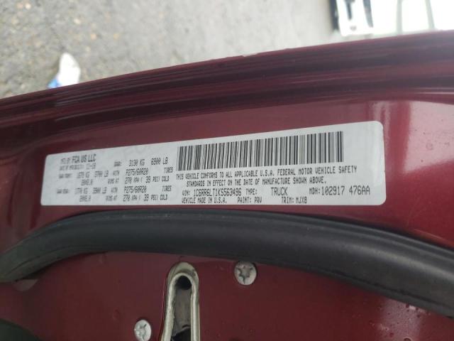 1C6RR6LT1KS563496 - 2019 RAM 1500 CLASS SLT 勃艮第红 照片 13