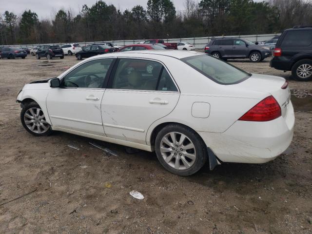 1HGCM66577A007833 - 2007 HONDA ACCORD EX WHITE photo 2