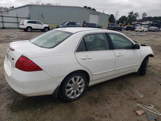 1HGCM66577A007833 - 2007 HONDA ACCORD EX WHITE photo 3