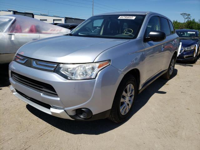 JA4AD2A35EZ007066 - 2014 MITSUBISHI OUTLANDER ES SILVER photo 1