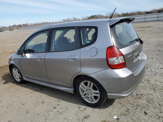 JHMGD38688S044761 - 2008 HONDA FIT SPORT SILVER photo 2