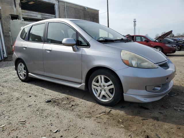 JHMGD38688S044761 - 2008 HONDA FIT SPORT SILVER photo 4