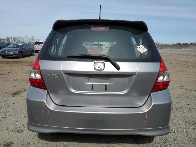 JHMGD38688S044761 - 2008 HONDA FIT SPORT SILVER photo 6