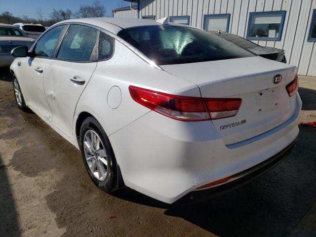 5XXGT4L30HG157539 - 2017 KIA OPTIMA LX WHITE photo 2