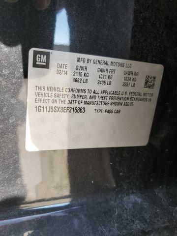 1G11J5SX8EF216863 - 2014 CHEVROLET MALIBU LTZ BLACK photo 12