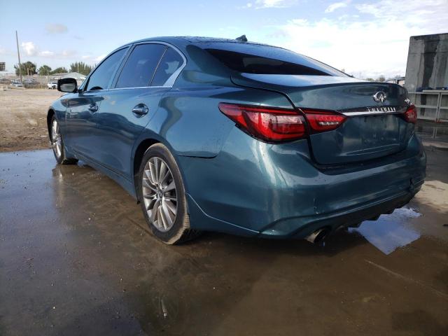 JN1EV7AP6JM351908 - 2018 INFINITI Q50 LUXE BLUE photo 2