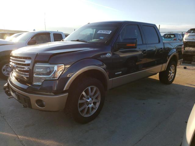 1FTFW1ET6EKF20927 - 2014 FORD F150 SUPERCREW BLUE photo 1