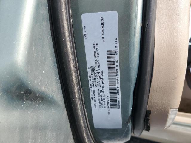 4S3BH675247607679 - 2004 SUBARU LEGACY OUTBACK AWP 绿色 照片 12