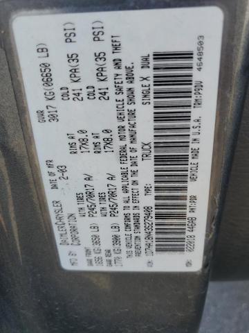 1D7HA18N43S279408 - 2003 DODGE RAM 1500 ST CHARCOAL photo 12