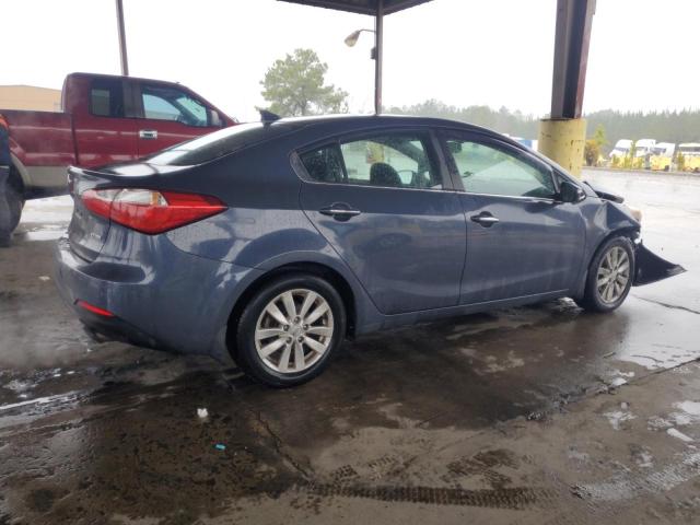 KNAFX4A83F5266106 - 2015 KIA FORTE EX BLUE photo 3