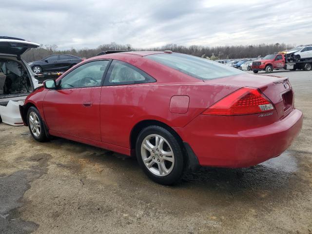 1HGCM72627A003483 - 2007 HONDA ACCORD EX RED photo 2