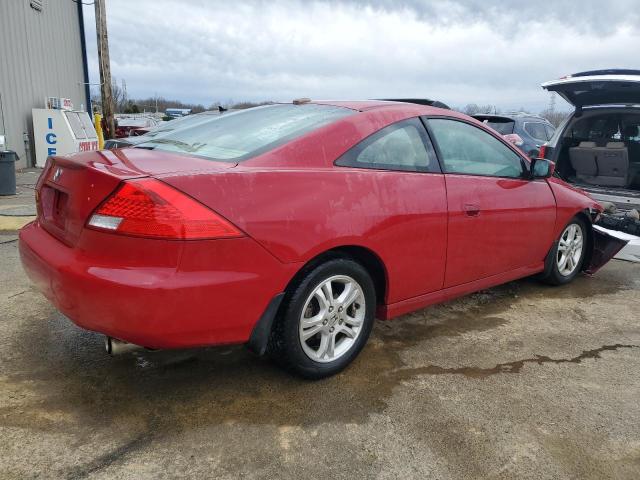 1HGCM72627A003483 - 2007 HONDA ACCORD EX RED photo 3