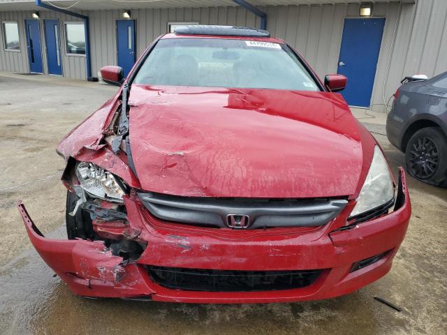 1HGCM72627A003483 - 2007 HONDA ACCORD EX RED photo 5