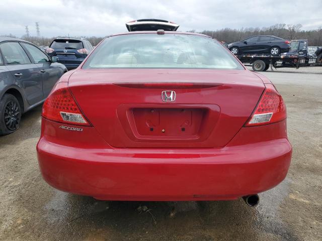 1HGCM72627A003483 - 2007 HONDA ACCORD EX RED photo 6