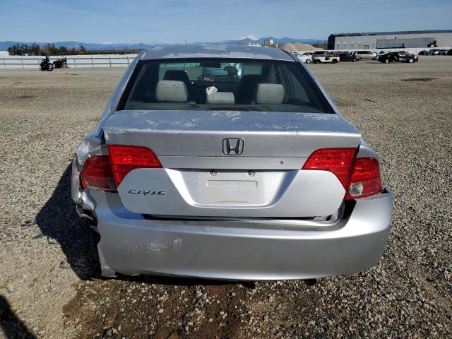 2HGFA16596H505122 - 2006 HONDA CIVIC LX SILVER photo 6