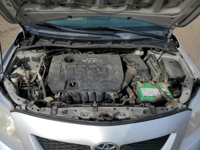1NXBU4EE4AZ260612 - 2010 TOYOTA COROLLA BASE SILVER photo 11