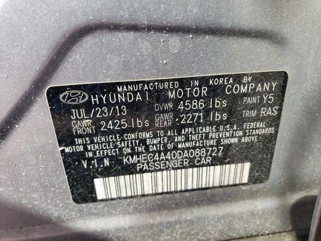 KMHEC4A40DA088727 - 2013 HYUNDAI SONATA HYBRID SILVER photo 12