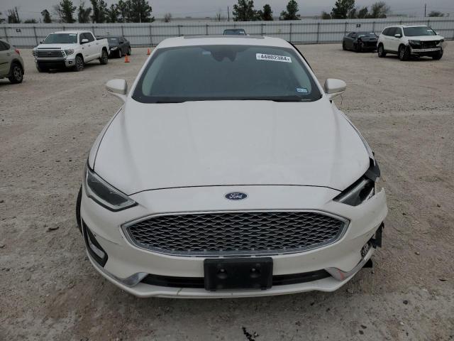 3FA6P0K9XKR231594 - 2019 FORD FUSION TITANIUM WHITE photo 5