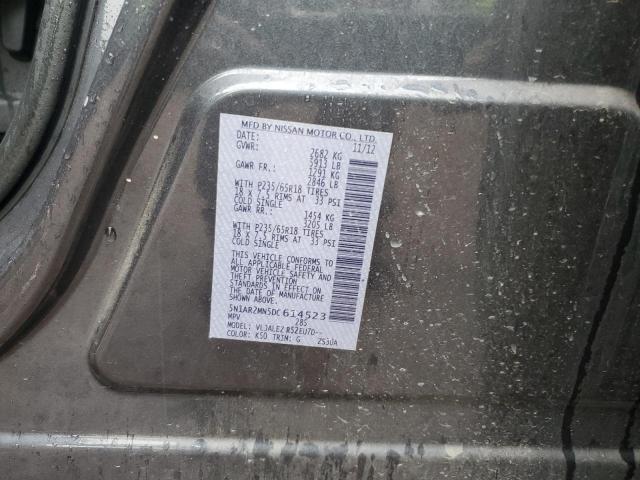 5N1AR2MN5DC614523 - 2013 NISSAN PATHFINDER S გრაფიტი ფოტო 13