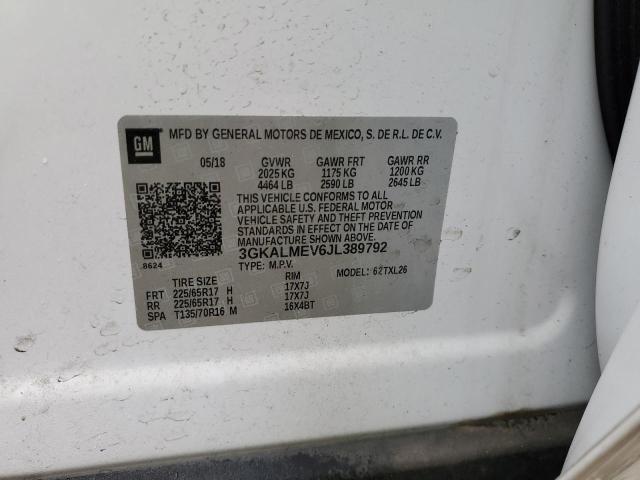 3GKALMEV6JL389792 - 2018 GMC TERRAIN SLE WHITE photo 14