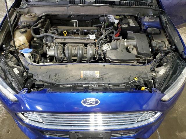 3FA6P0H78GR290821 - 2016 FORD FUSION SE BLUE photo 11