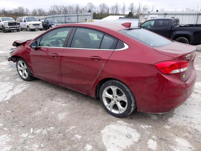 1G1BF5SM9K7102128 - 2019 CHEVROLET CRUZE PREMIER MAROON photo 2