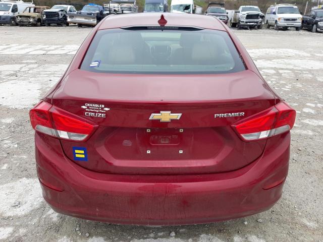 1G1BF5SM9K7102128 - 2019 CHEVROLET CRUZE PREMIER MAROON photo 6