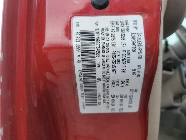 3C4FY48B63T548592 - 2003 CHRYSLER PT CRUISER CLASSIC RED photo 12