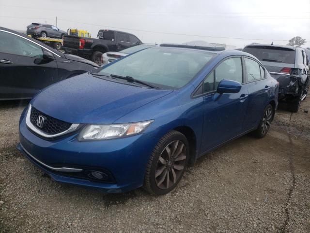 19XFB2F98FE085370 - 2015 HONDA CIVIC EXL ლურჯი ფოტო 1