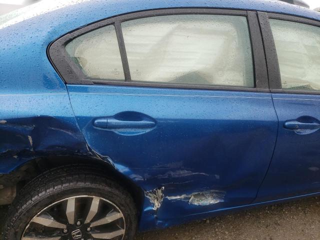 19XFB2F98FE085370 - 2015 HONDA CIVIC EXL ლურჯი ფოტო 10