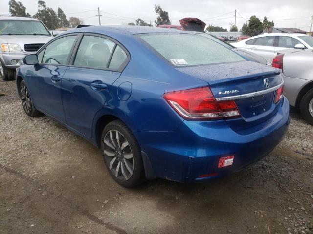 19XFB2F98FE085370 - 2015 HONDA CIVIC EXL BLUE photo 2